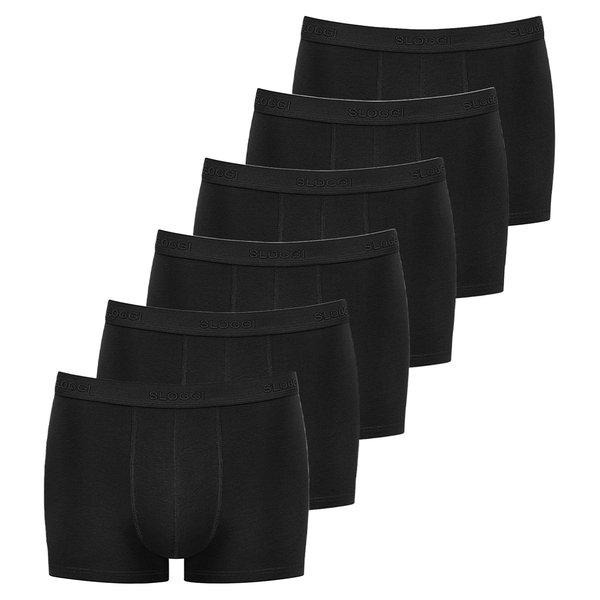 6er Pack 247 - Boxershorts - Pants - Unterhosen Herren Schwarz M von sloggi