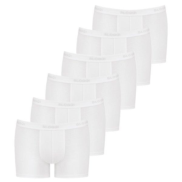 6er Pack 247 - Boxershorts - Pants - Unterhosen Herren Weiss L von sloggi