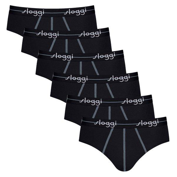 Sloggi - 6er Pack Start Midi-Slip, für Herren, Schwarz, Größe L von Sloggi