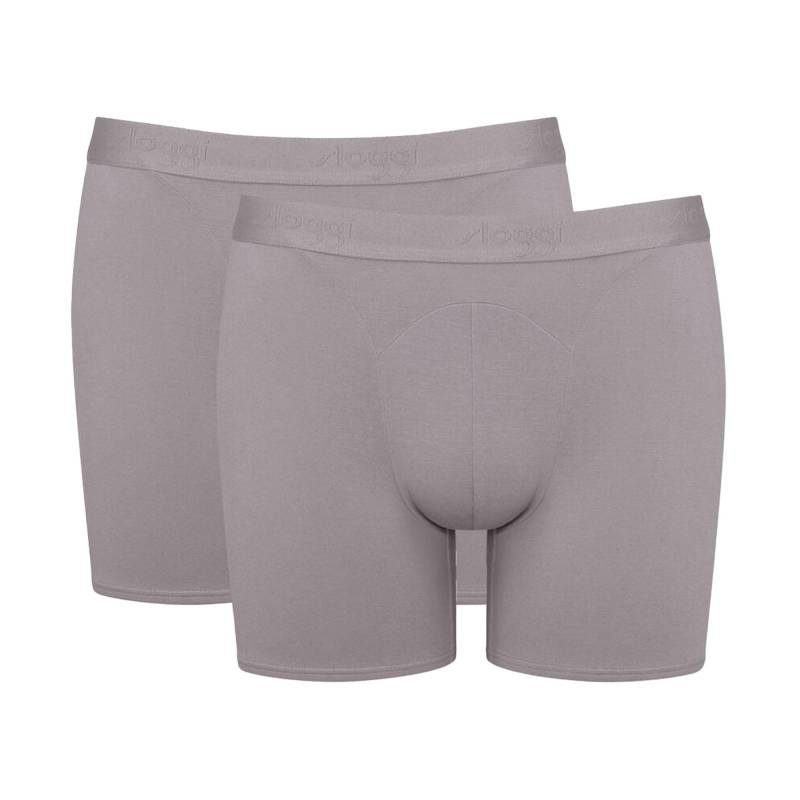 Boxershort 2er Pack Figurbetont-ever Soft Short Herren Grau L von sloggi