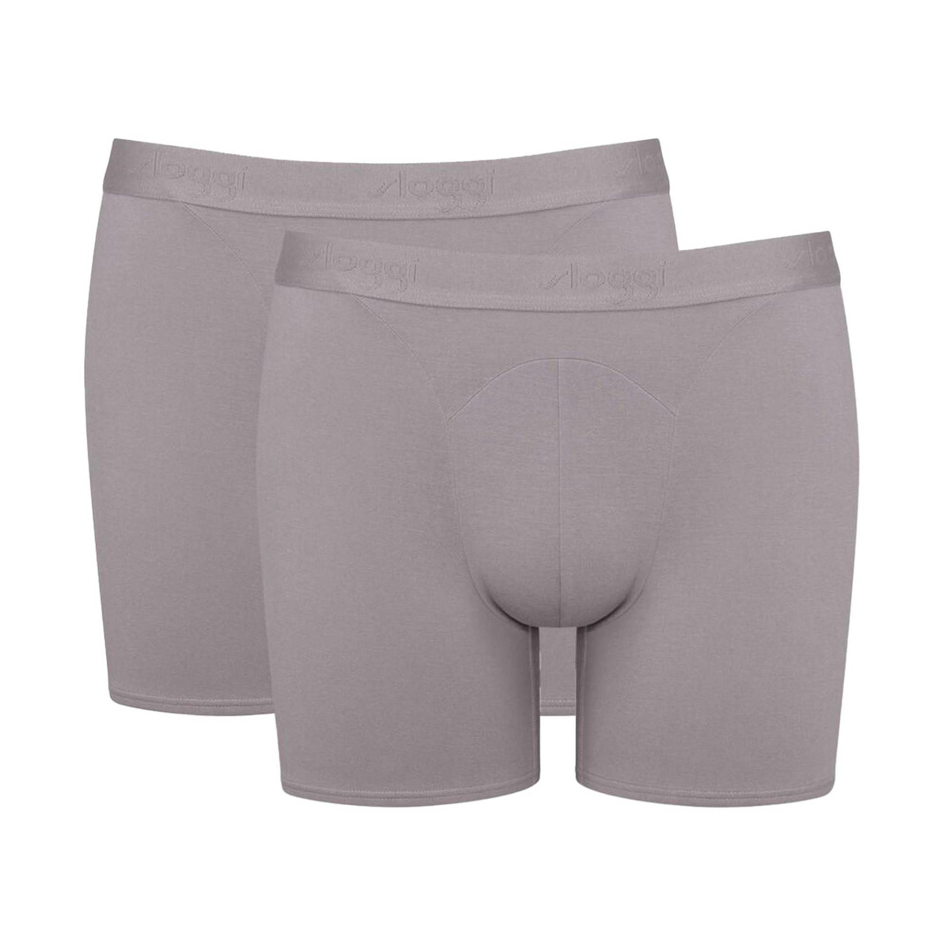 Boxershort 2er Pack Figurbetont-ever Soft Short Herren Grau M von sloggi