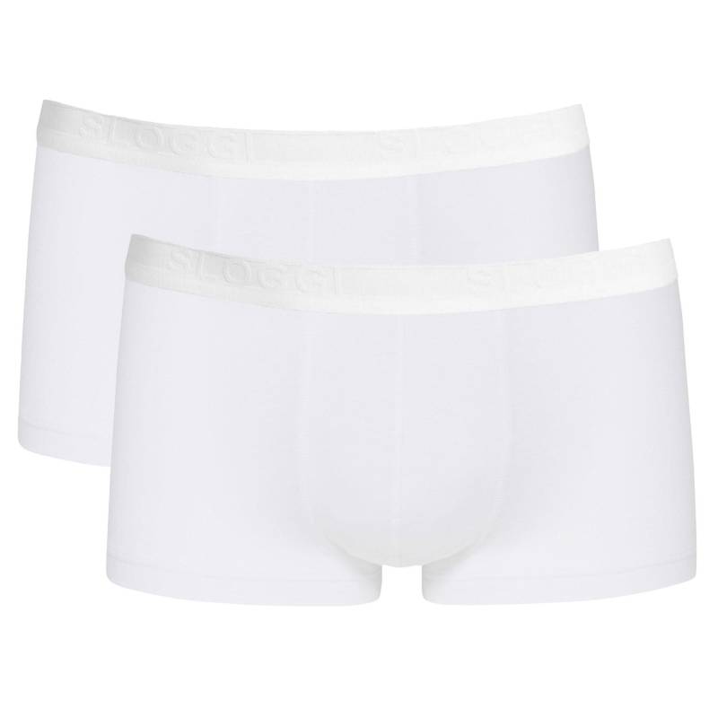 Boxershort 2er Pack Figurbetont-24/7 Hipster Herren Weiss L von sloggi