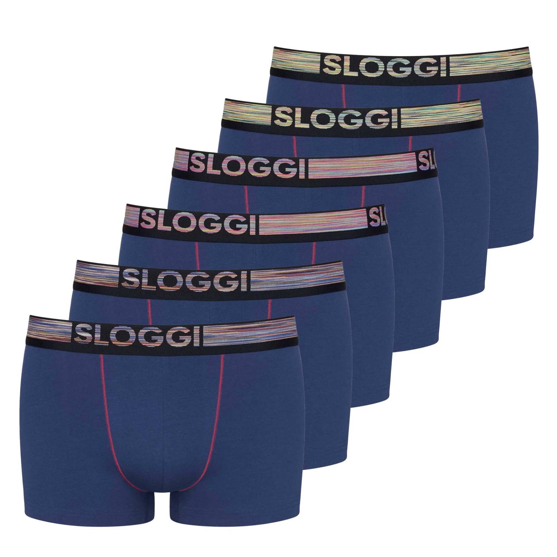 Boxershort Casual Figurbetont Herren Blau M von sloggi