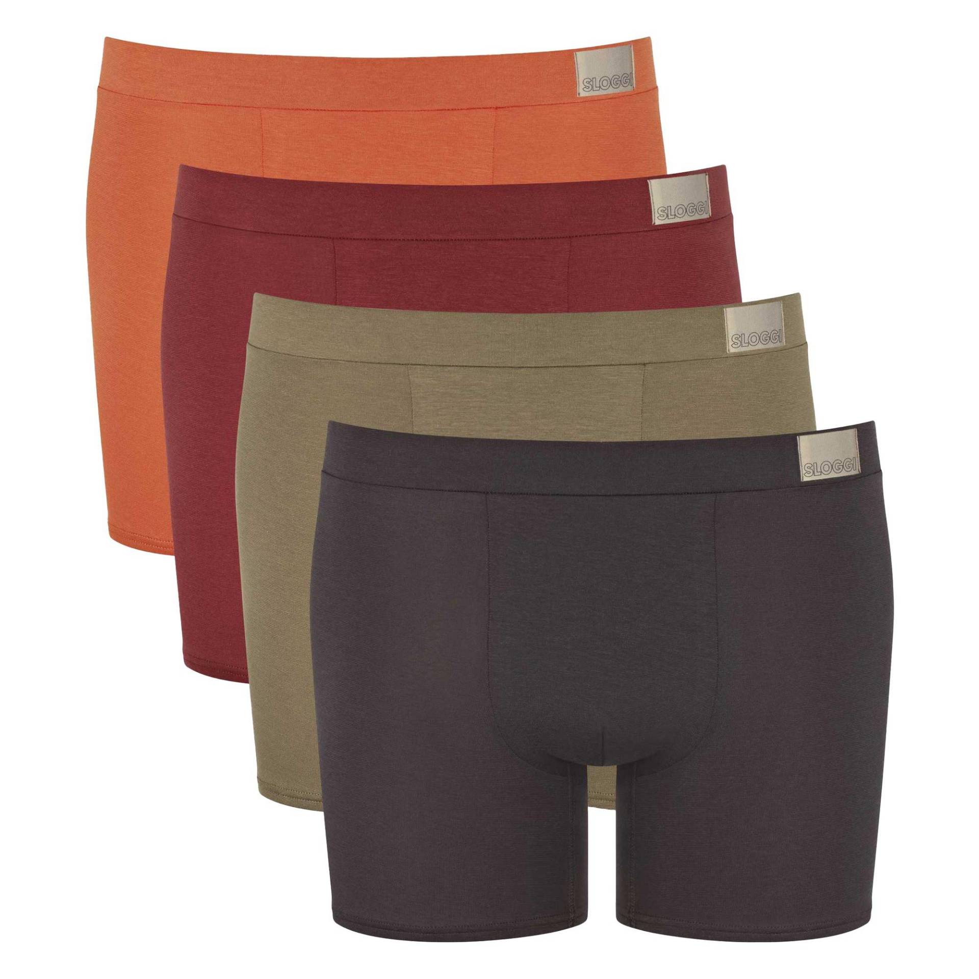 Sloggi - Boxershort  Figurbetont-GO Natural Short C4P 4P, für Herren, Orange, Größe L von Sloggi