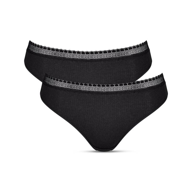 Duopack, Slips Damen Black XL von sloggi