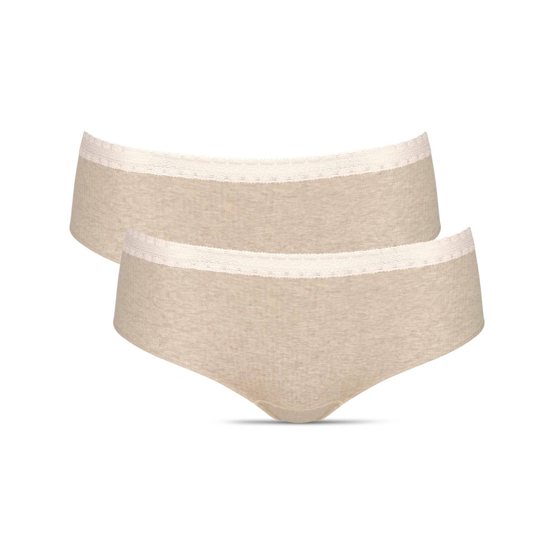 Duopack, Slips Damen Grau Melange XS von sloggi