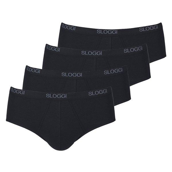 Sloggi - 4er Pack Basic Midi-Slip, für Herren, Schwarz, Größe XXL von Sloggi