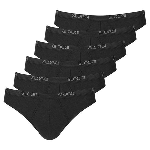 Sloggi - 6er Pack Basic Mini-Slip, für Herren, Schwarz, Größe L von Sloggi