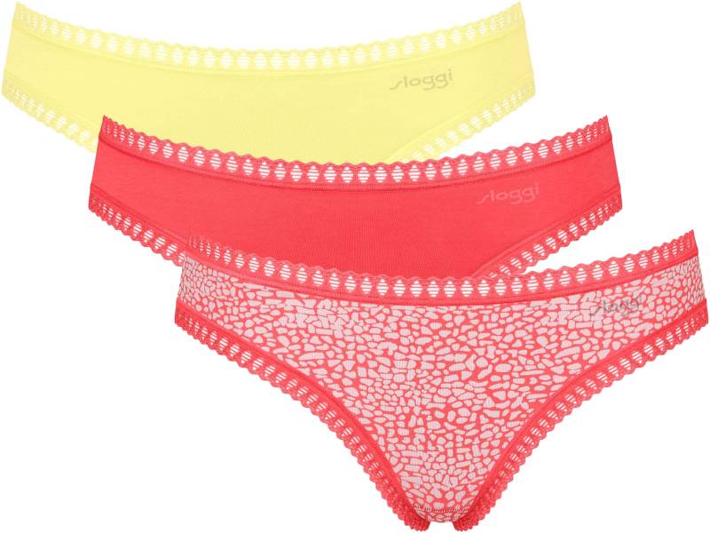 sloggi Panty »GO Crush Mini C3P«, (3er Pack), Spitzendetails von sloggi