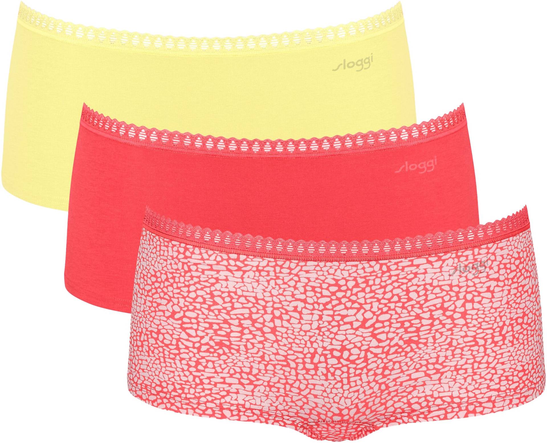 sloggi Panty »GO Crush Short C3P«, (Packung, 3 St., 3er Pack), mit Spitzendetails von sloggi