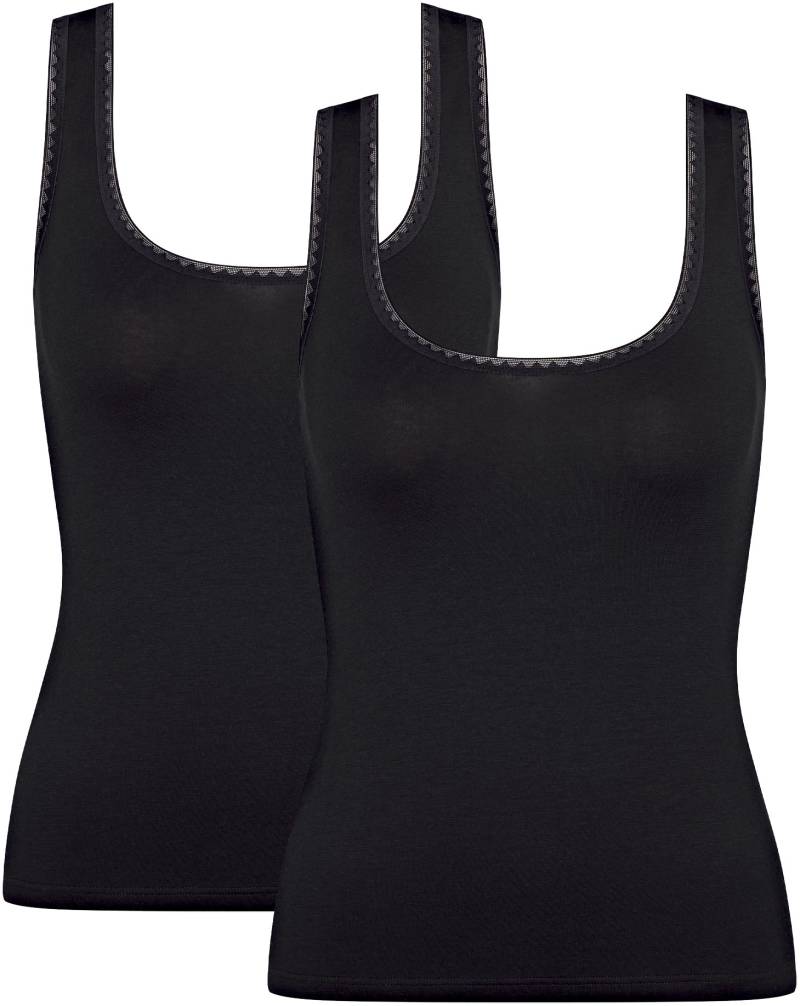 sloggi Unterhemd »GO Tank Top C2P«, (2er Pack), zarte Spitzendetails von sloggi