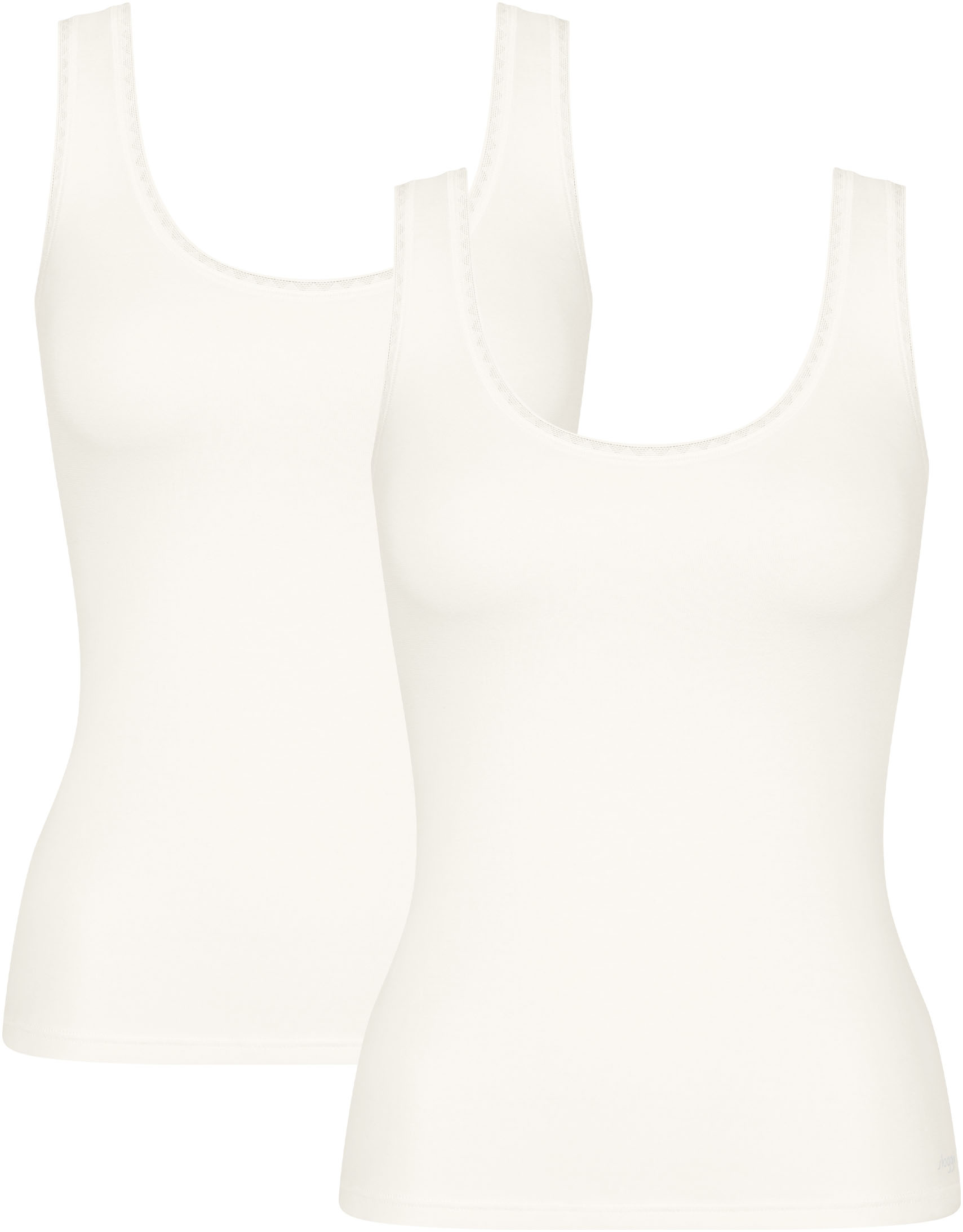 sloggi Unterhemd »GO Tank Top C2P«, (2er Pack), zarte Spitzendetails von sloggi