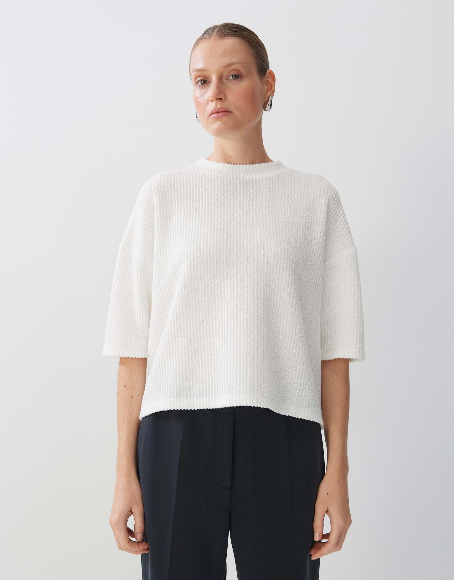 someday - Boxy Shirt Keveluna gerader Schnitt, für Damen, Weiss, Größe 38 von someday