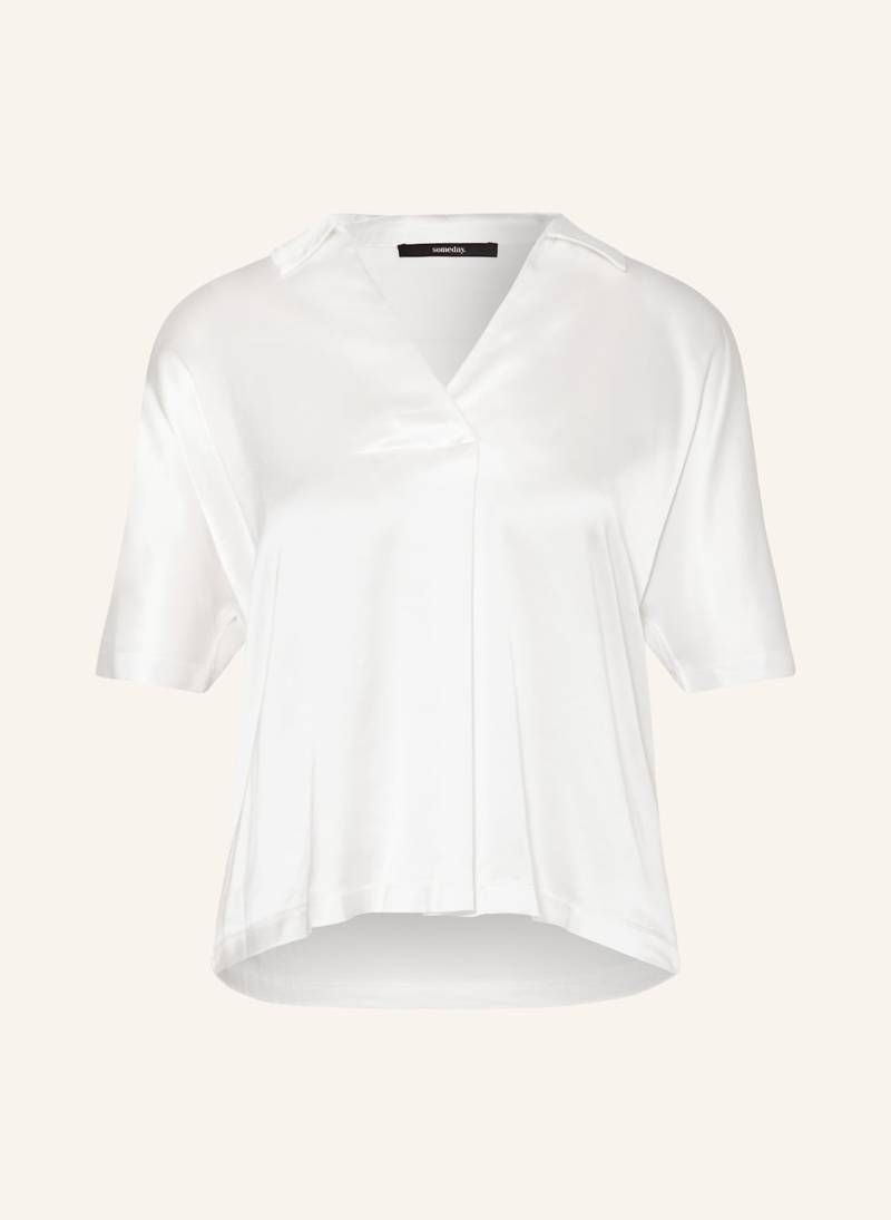 Someday Blusenshirt Kelucy Im Materialmix weiss von someday