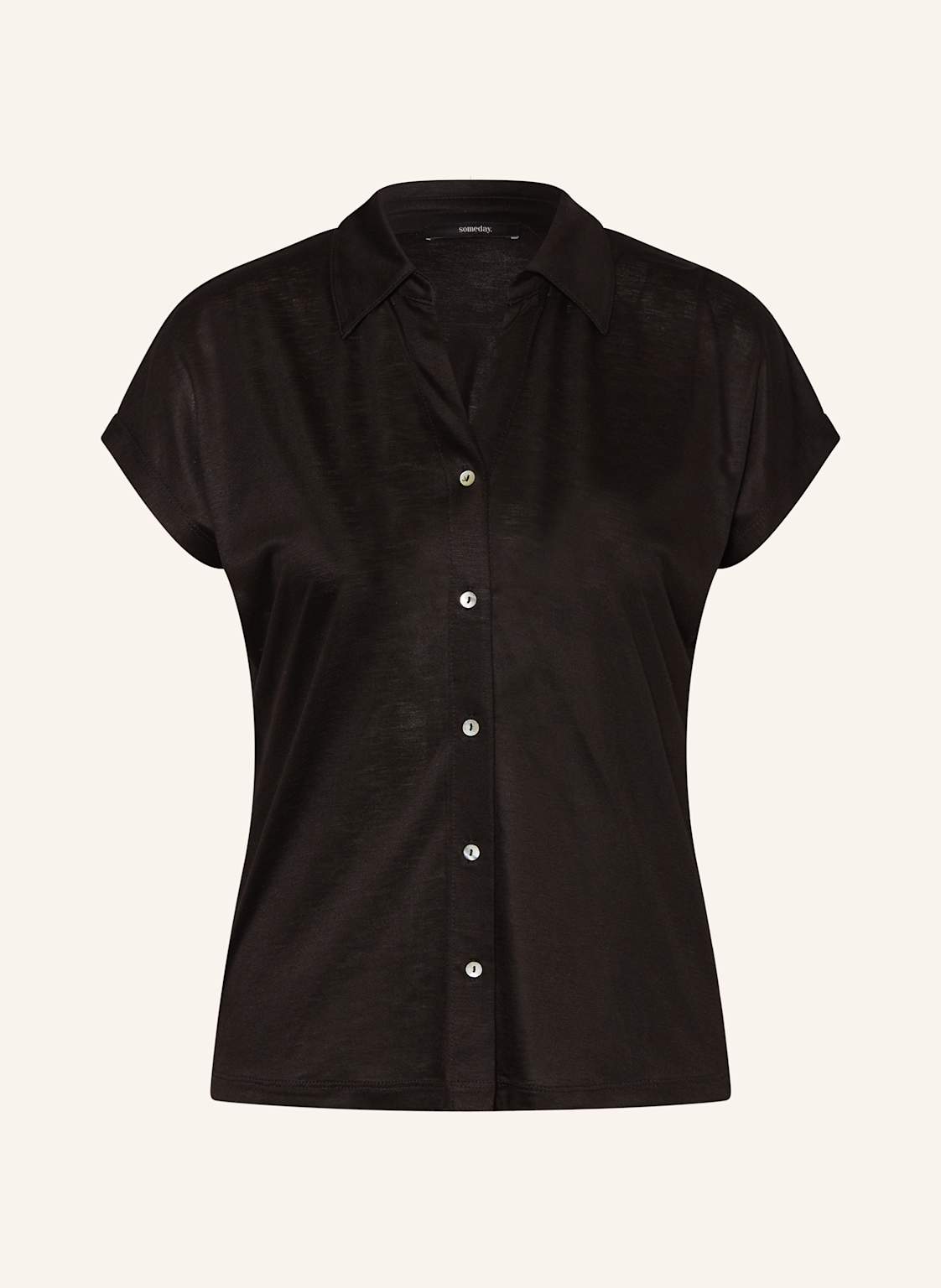 Someday Hemdbluse Kedina Aus Jersey schwarz Someday Hemdbluse Kedina Aus Jersey schwarz von someday
