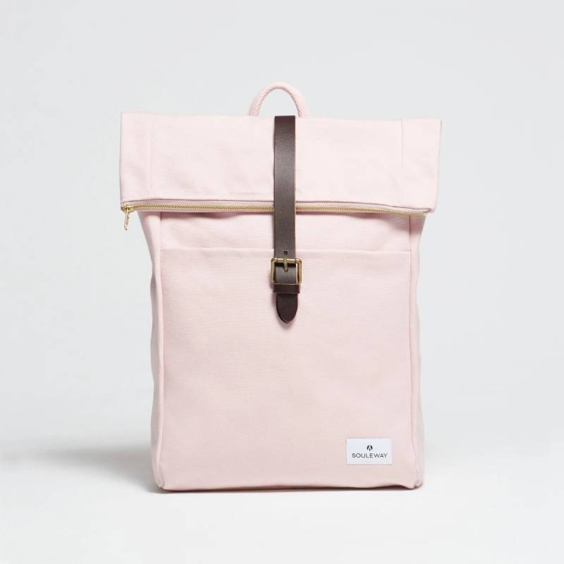 Foldtop Rucksack, Blush Pink von souleway