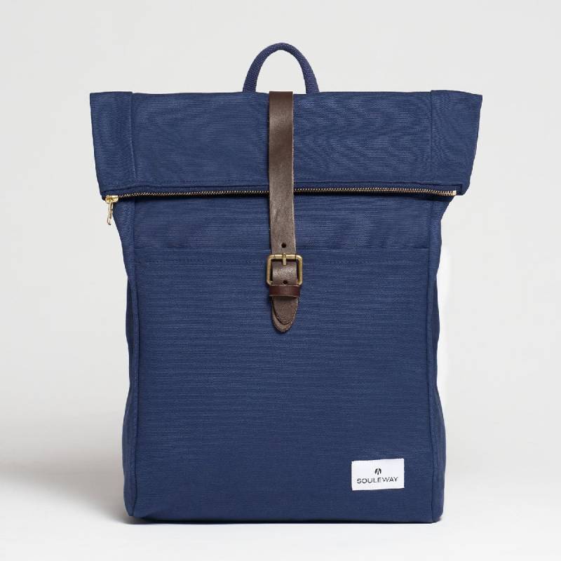 Foldtop Rucksack, Navy Blue von souleway