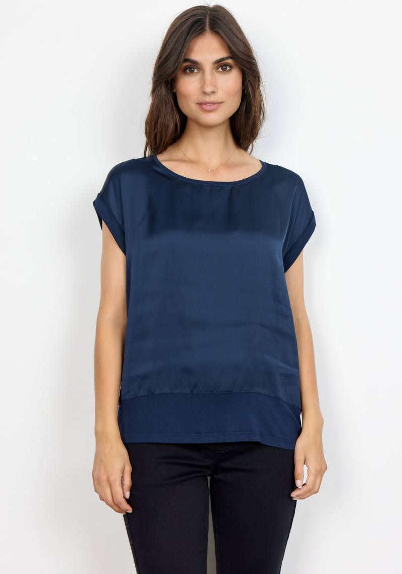 soyaconcept Shirtbluse »SC-Thilde6«, mit Bündchen und Vorderteil aus Satin, der Rücken aus Jersey von soyaconcept