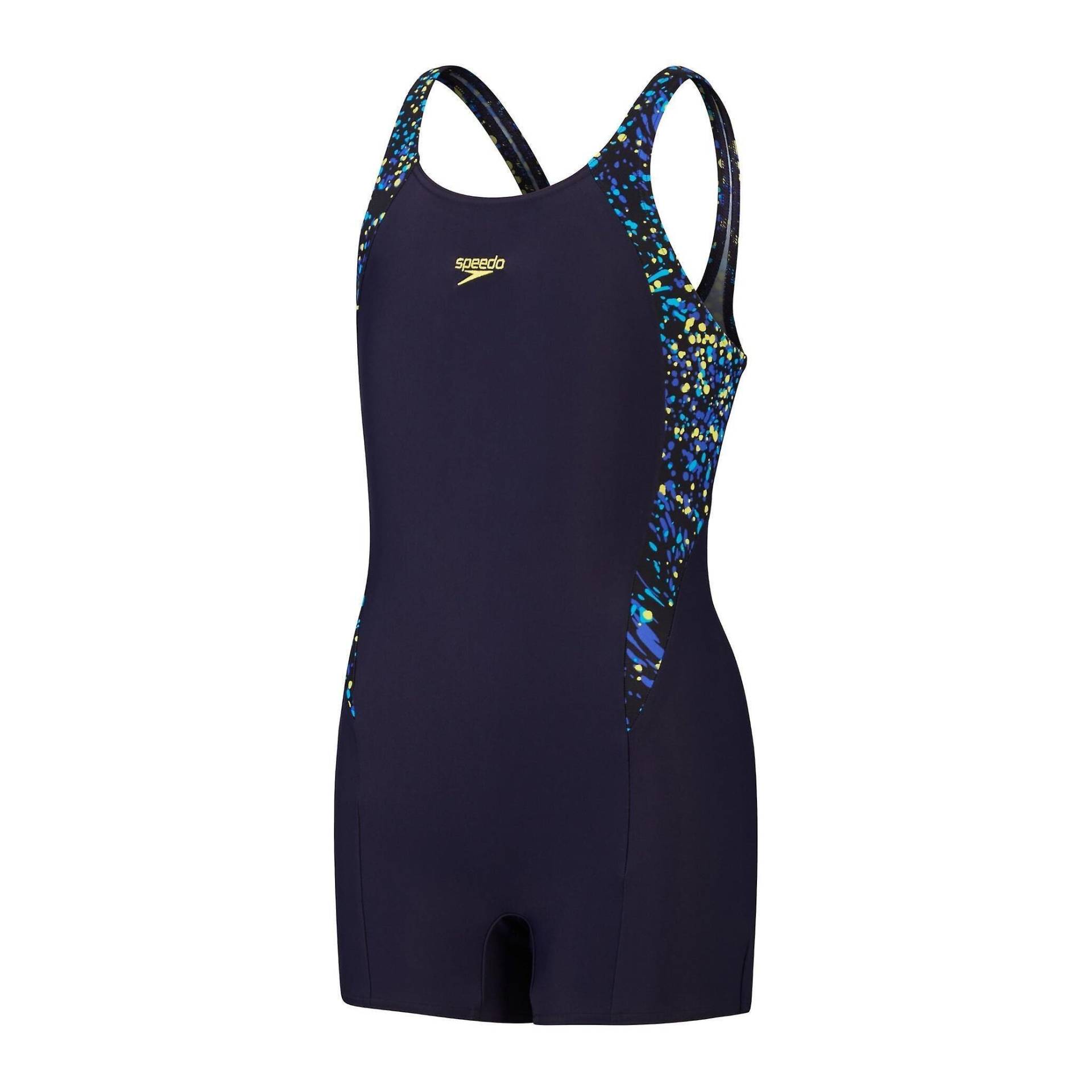 Badeanzug, Mädchen Eco Printed Panel Legsuit Mädchen  5-6A von speedo