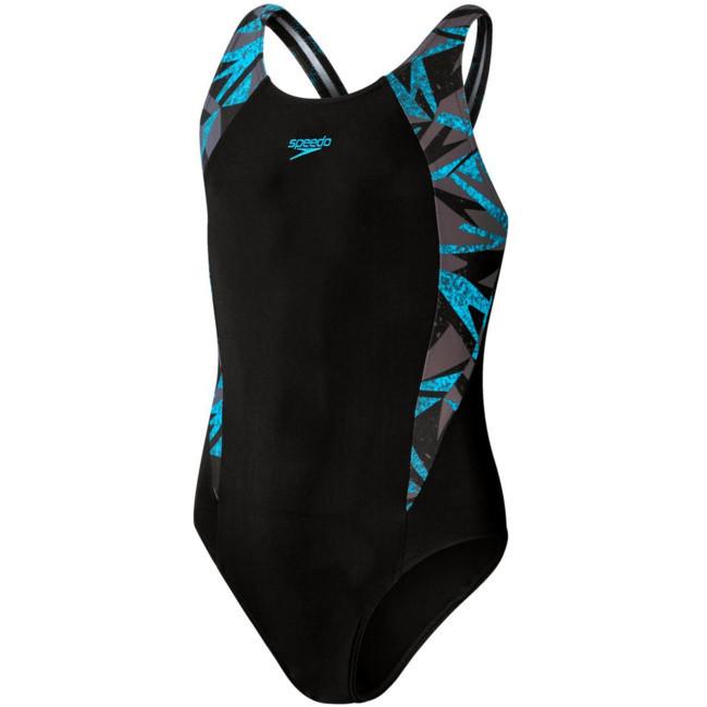 Badeanzug, Mädchen Hyper Boom Splice Muscleback Mädchen  5-6A von speedo