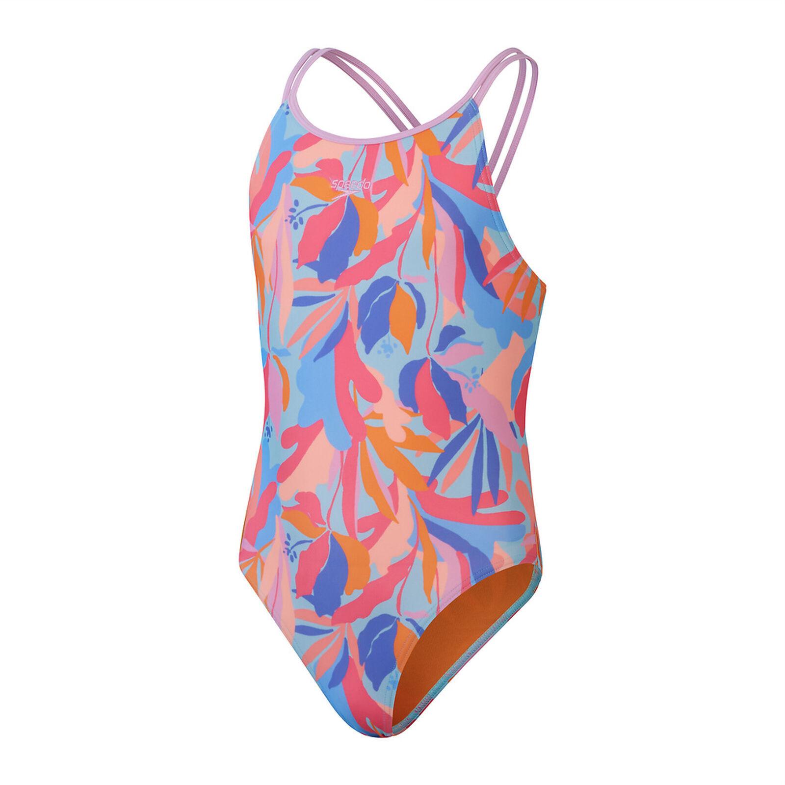 Badeanzug, Mädchen Printed Twinstrap Mädchen  14A von speedo