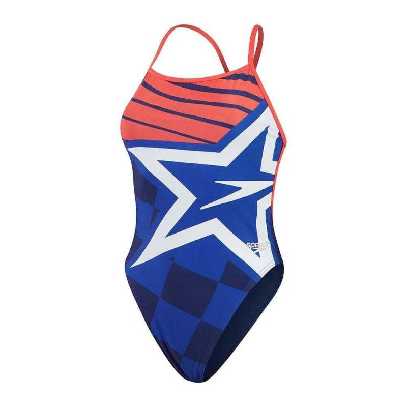 Badeanzug, Damen Placem Dig Vback Damen  36 von speedo