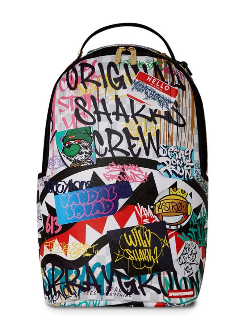 sprayground kid Sharks In Paris The Rizz Cream backpack - White von sprayground kid