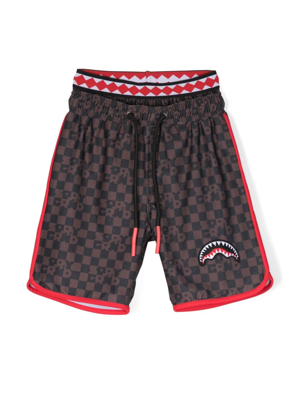 sprayground kid checked swim shorts - Brown von sprayground kid