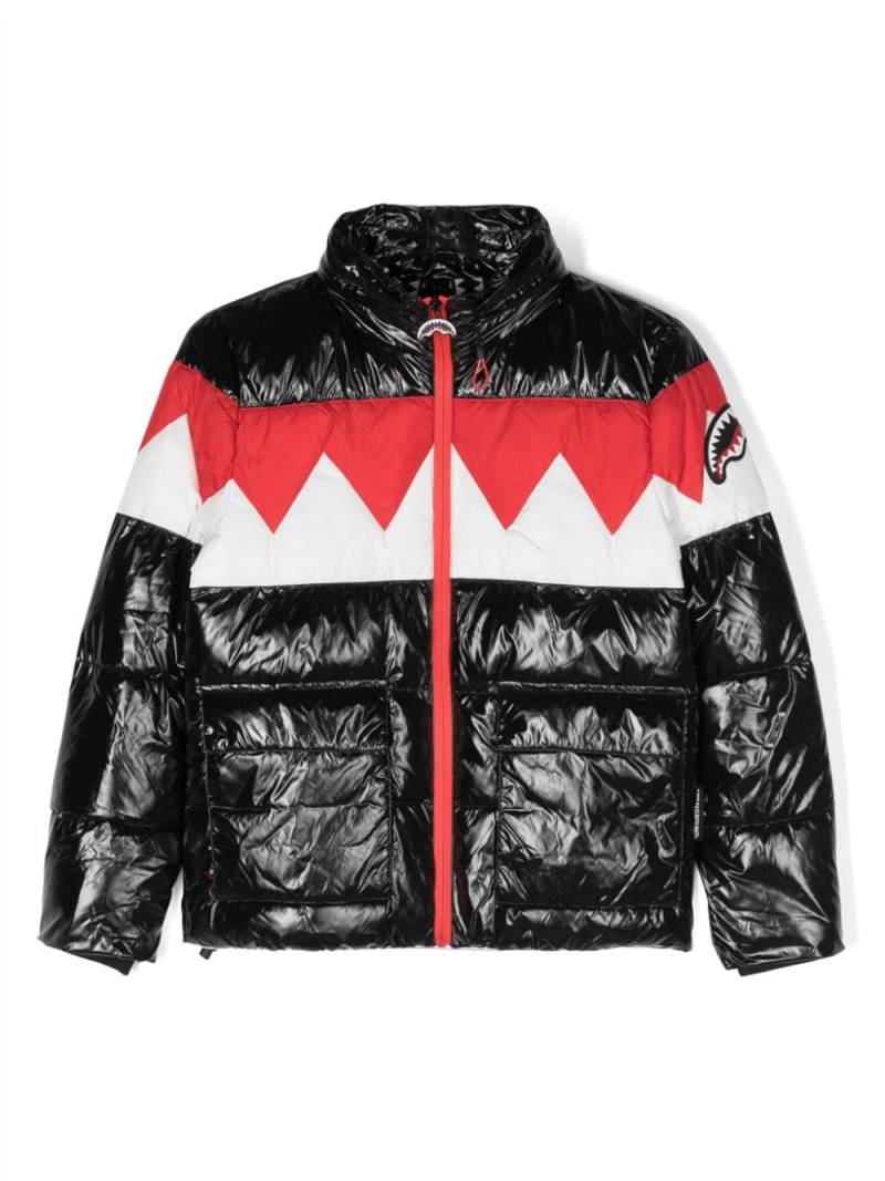 sprayground kid colour-block padded jacket - Black von sprayground kid