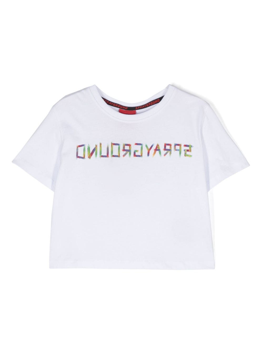 sprayground kid logo-print cotton T-shirt - White von sprayground kid