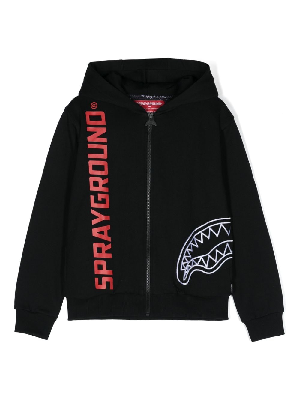 sprayground kid logo-print cotton hoodie - Black von sprayground kid