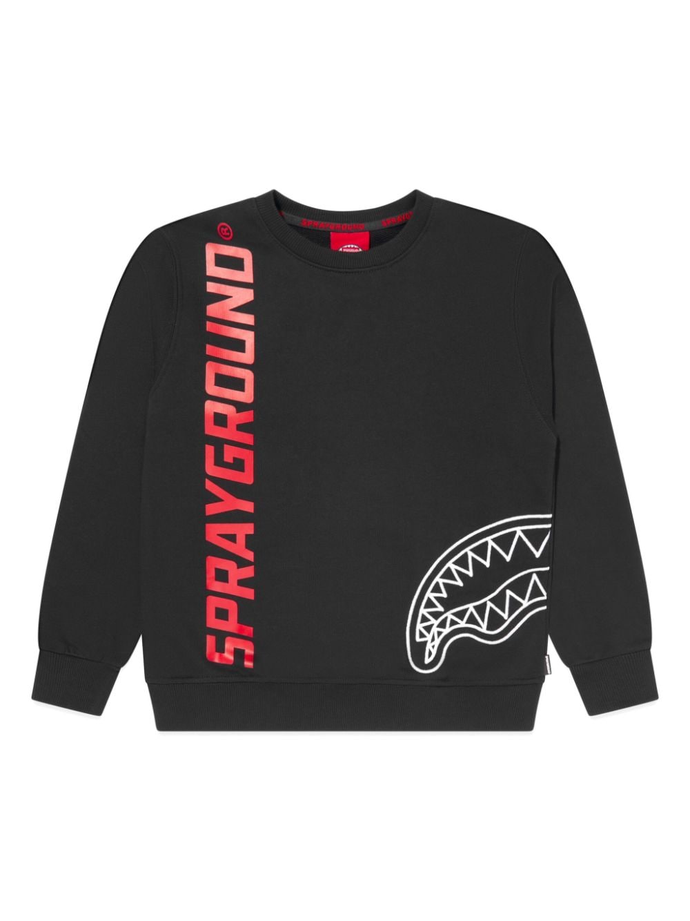 sprayground kid logo-print cotton sweatshirt - Black von sprayground kid