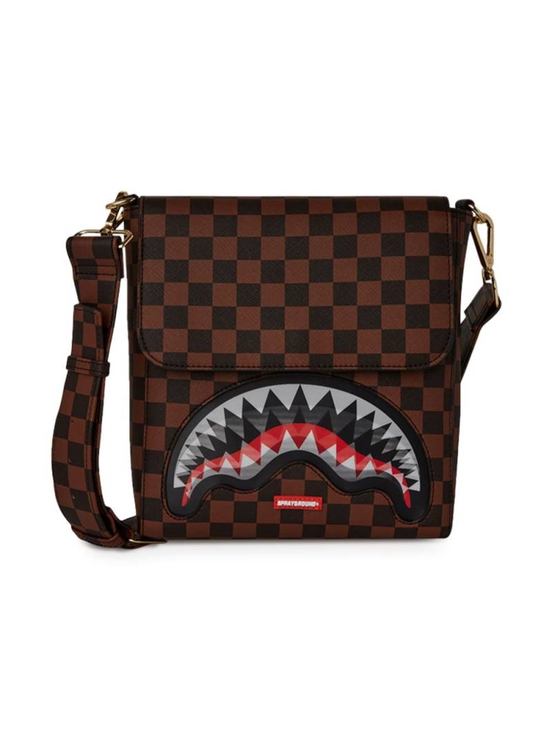 sprayground kid mix-print messenger bag - Brown von sprayground kid