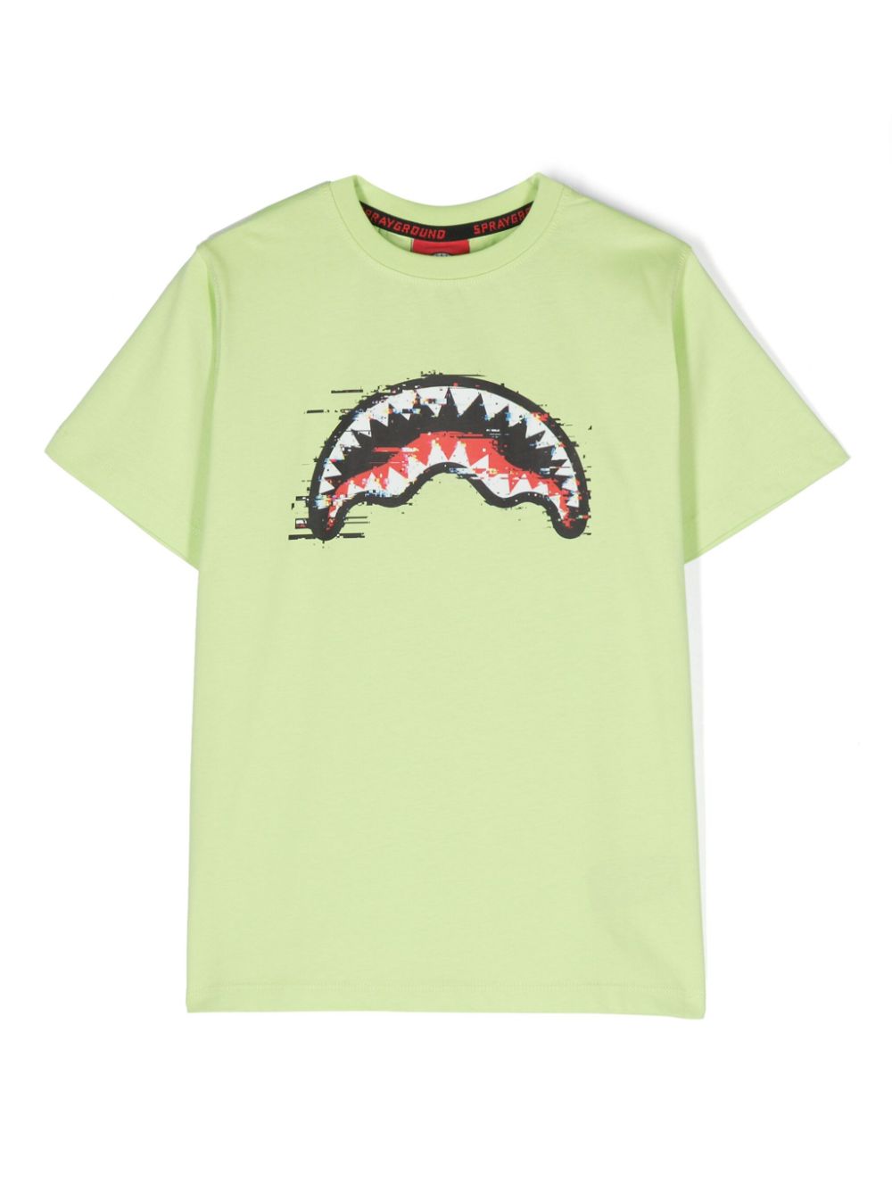 sprayground kid pixelated-print cotton T-shirt - Green