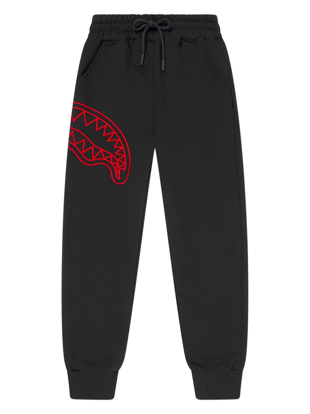 sprayground kid shark-teeth cotton track pants - Black von sprayground kid