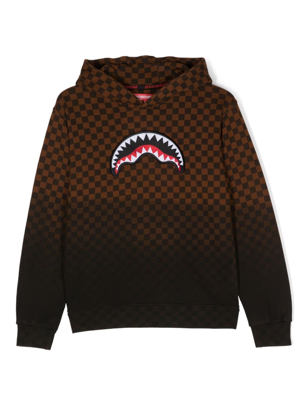 sprayground kid shark teeth embroidered hoodie - Brown von sprayground kid