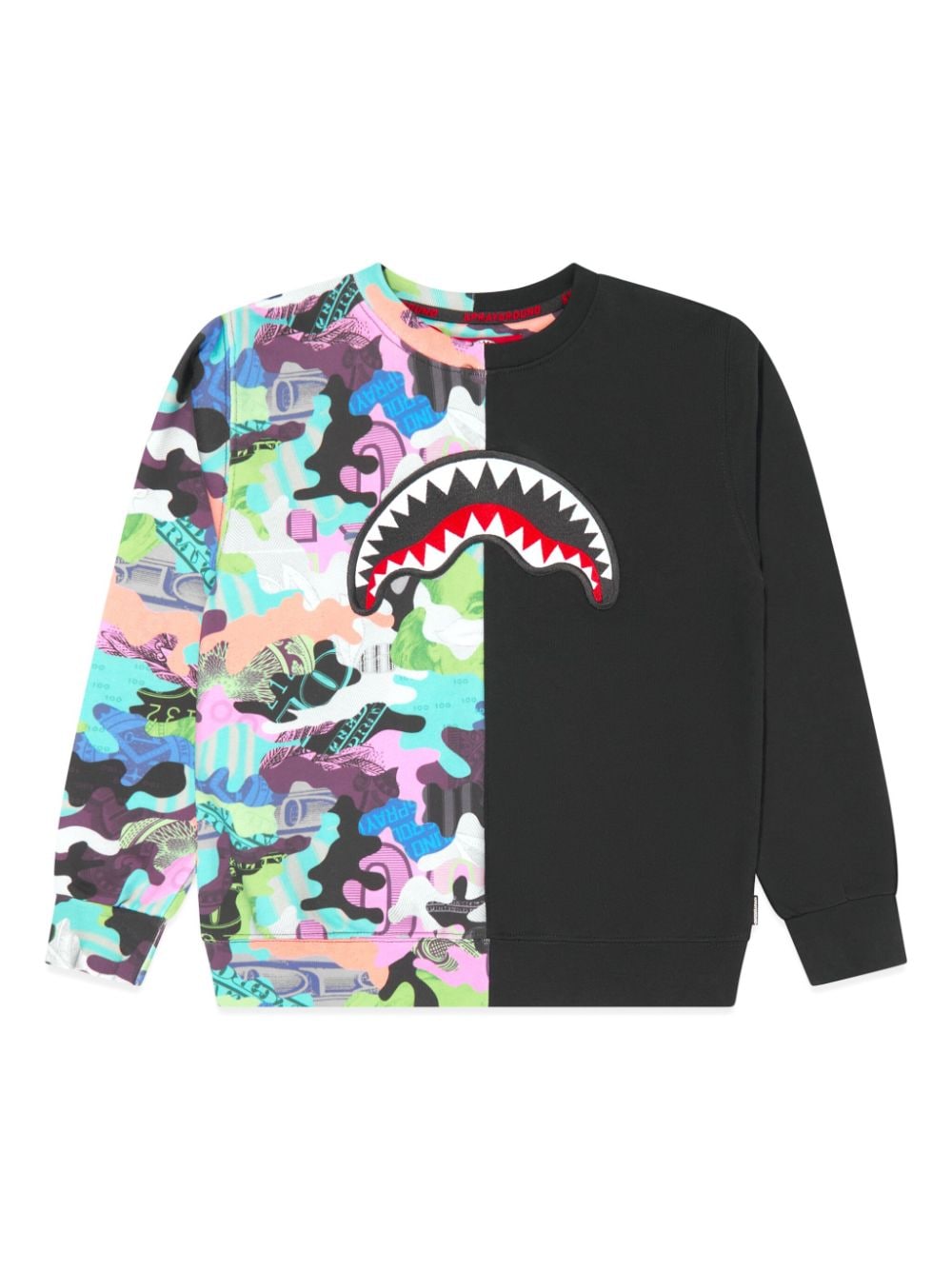 sprayground kid signature shark-teeth print T-shirt - Black von sprayground kid