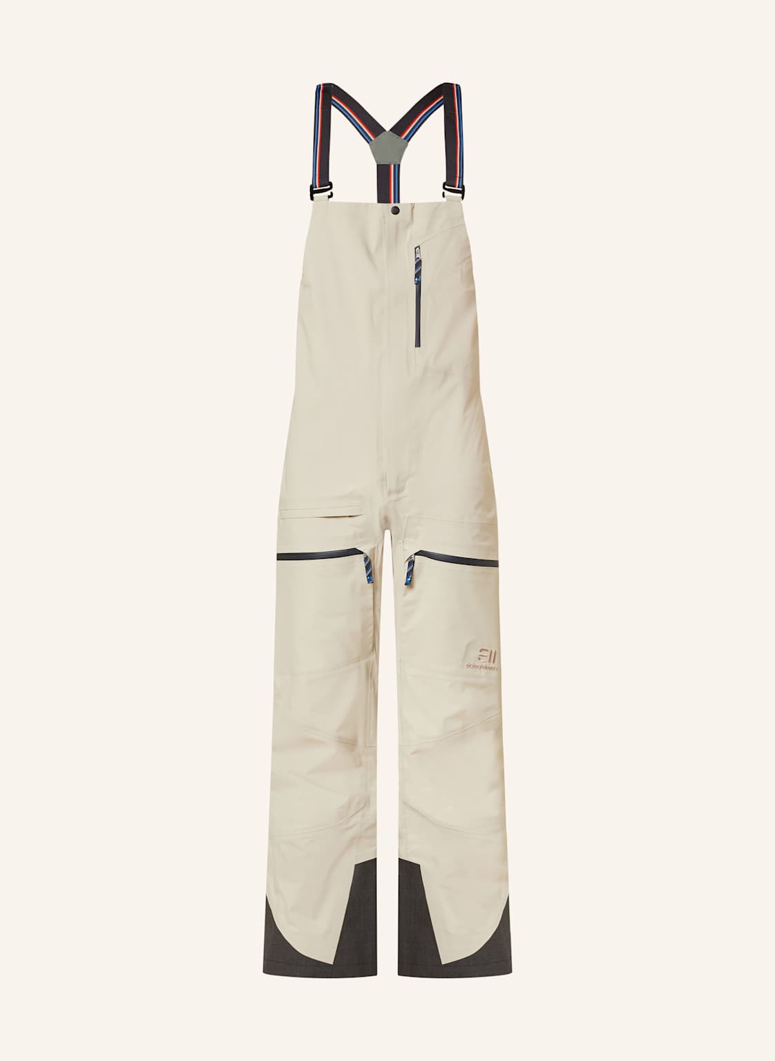 State Of Elevenate Hardshell-Skihose Pure Bib beige von state of elevenate