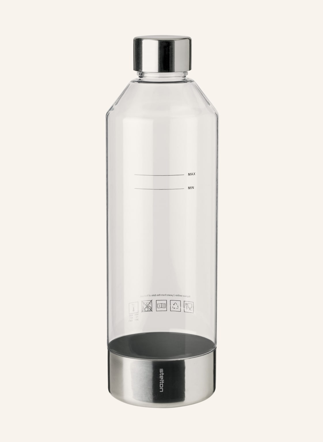 Stelton Wassersprudler-Flasche Brus silber von stelton