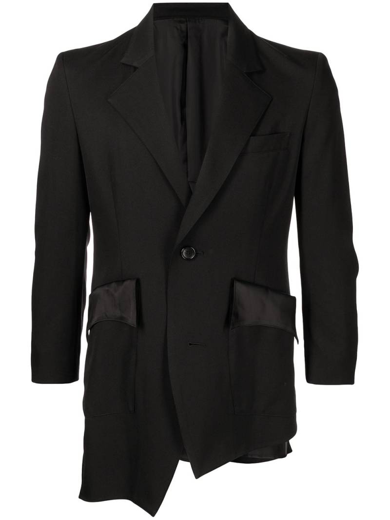 sulvam asymmetric-hem blazer - Black von sulvam