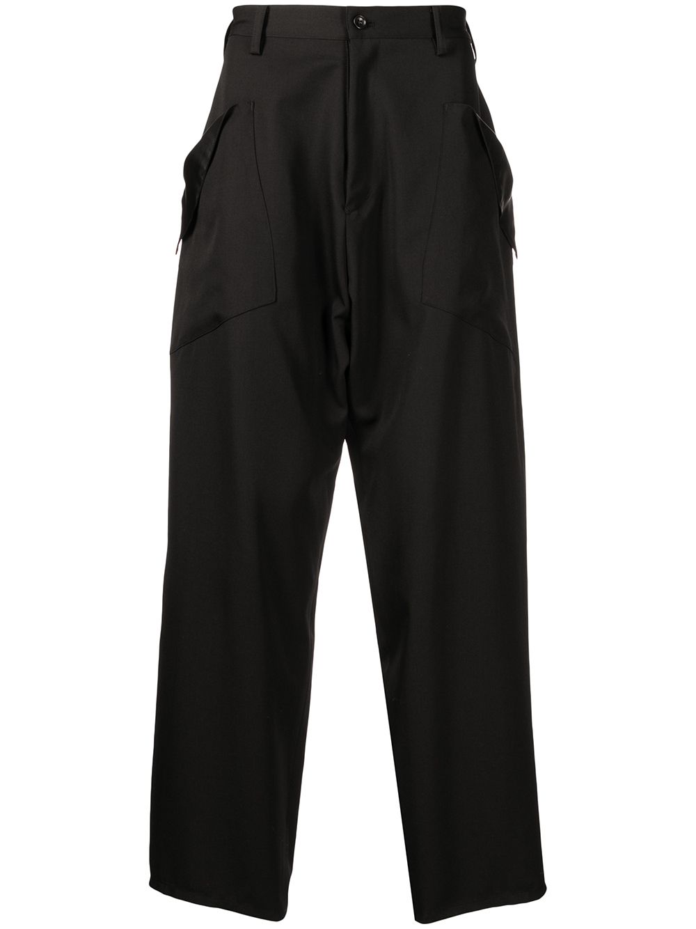 sulvam flap-pocket trousers - Black von sulvam