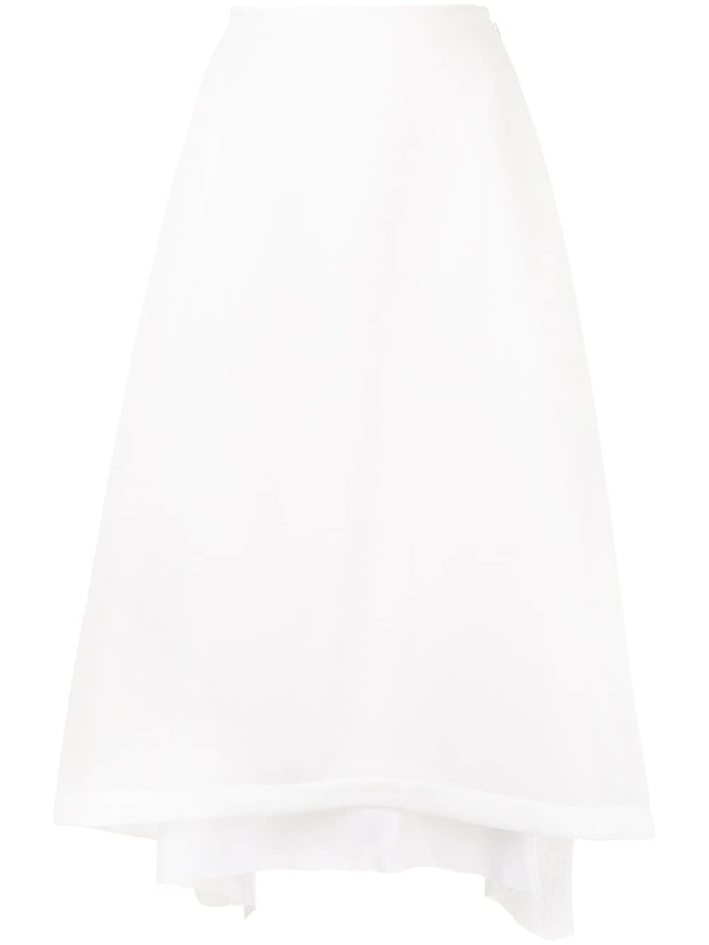 sulvam jersey knit flared skirt - White von sulvam