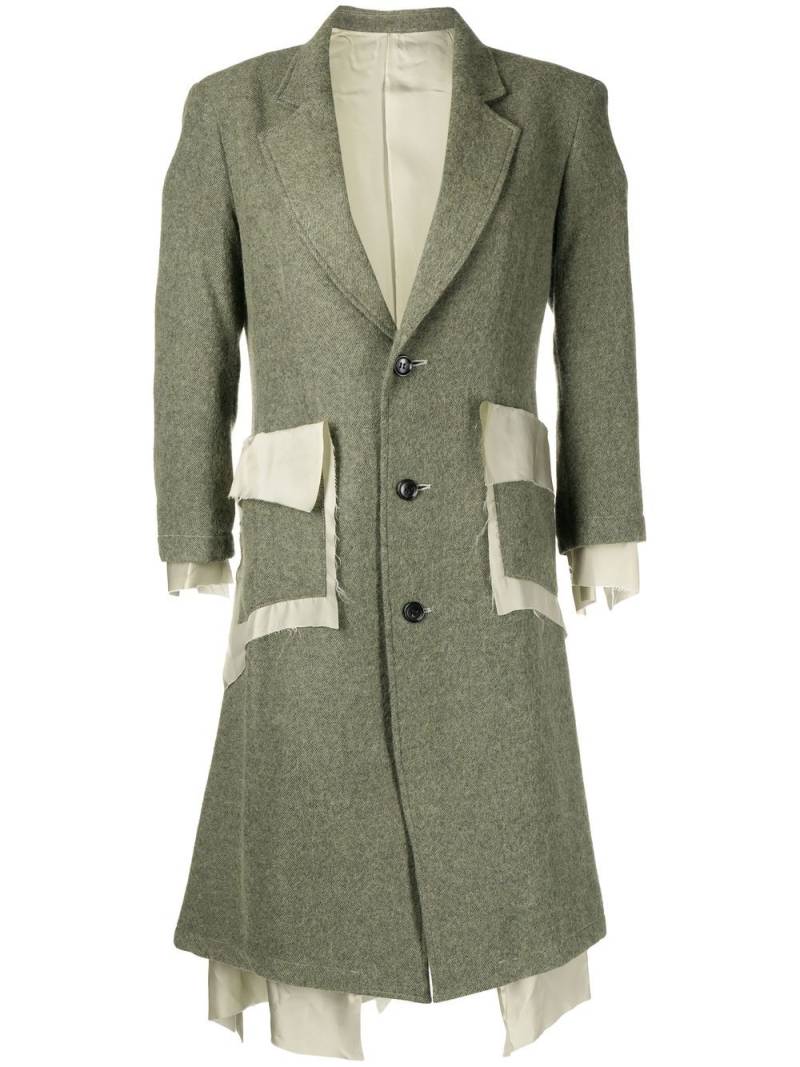 sulvam notched-lapels single-breasted coat - Green von sulvam