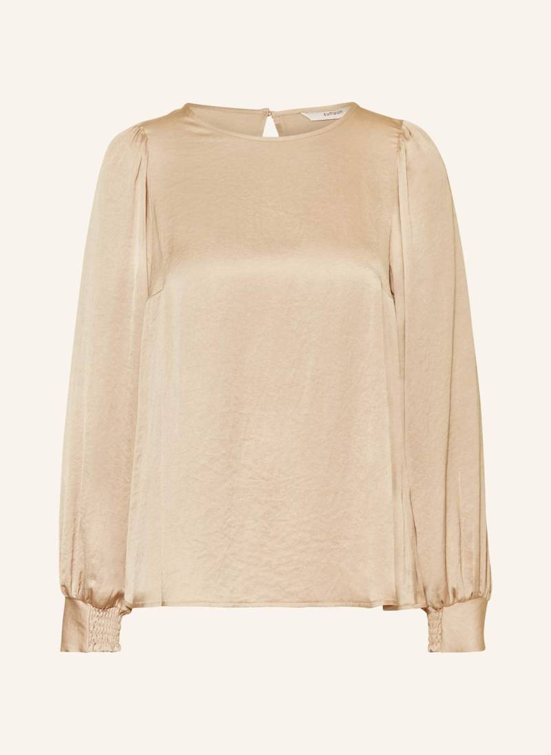 Summum Woman Blusenshirt Aus Satin beige von summum woman