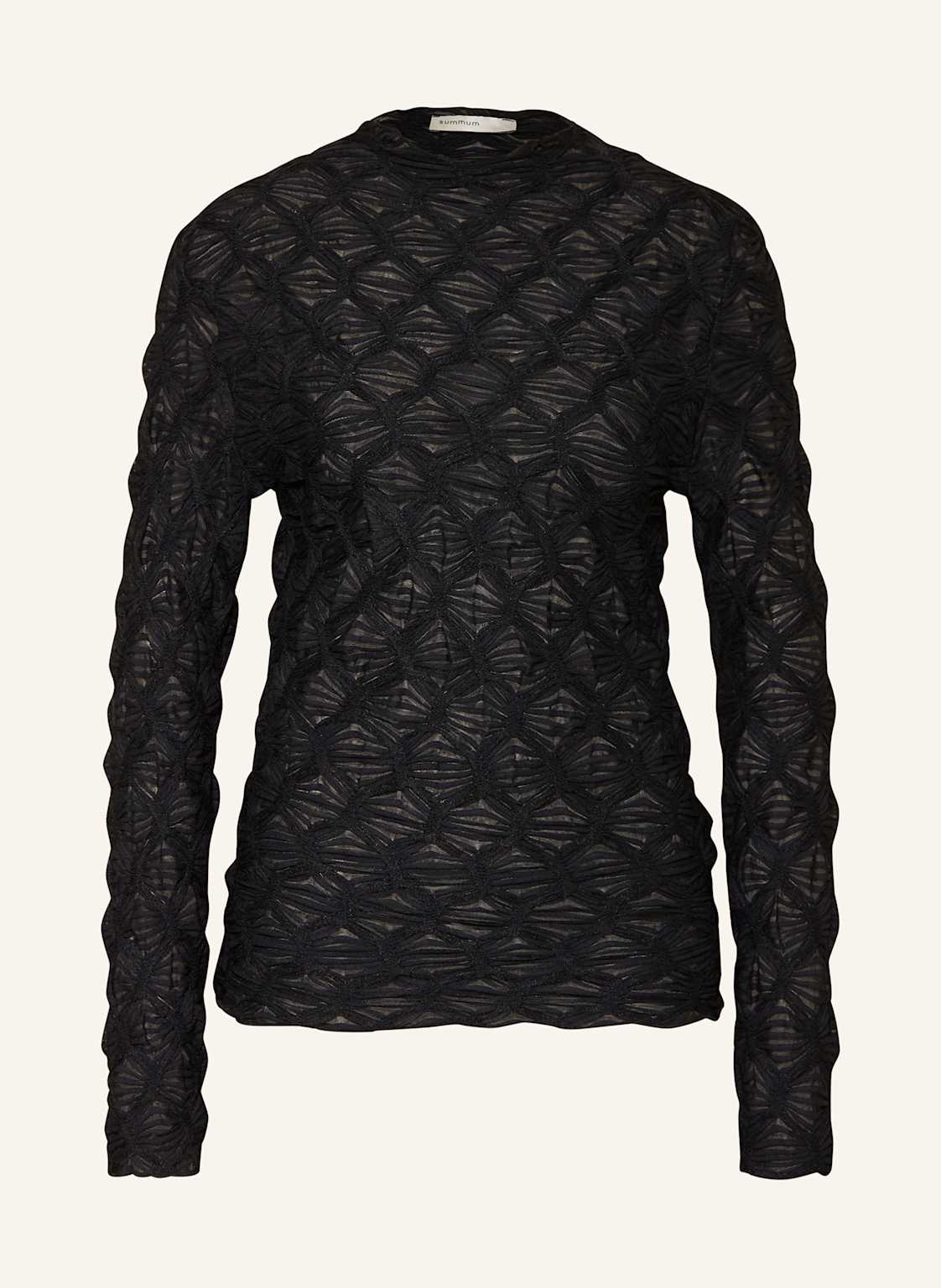 Summum Woman Longsleeve Aus Mesh schwarz von summum woman