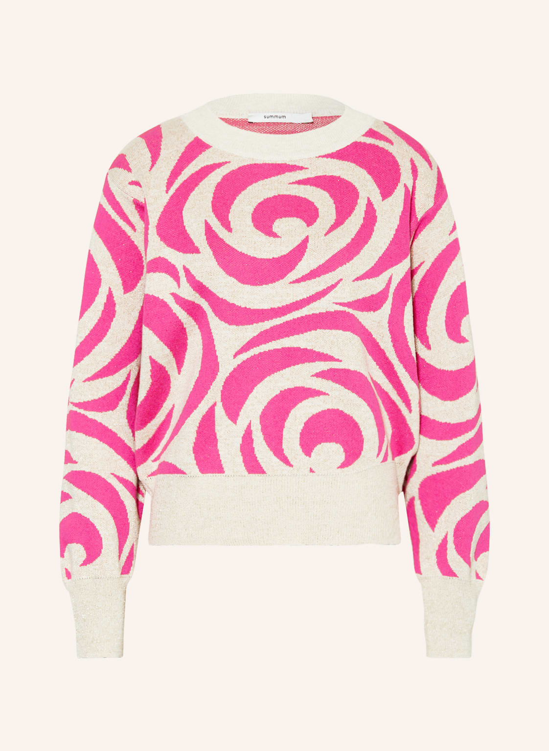 Summum Woman Pullover Mit Glitzergarn pink von summum woman