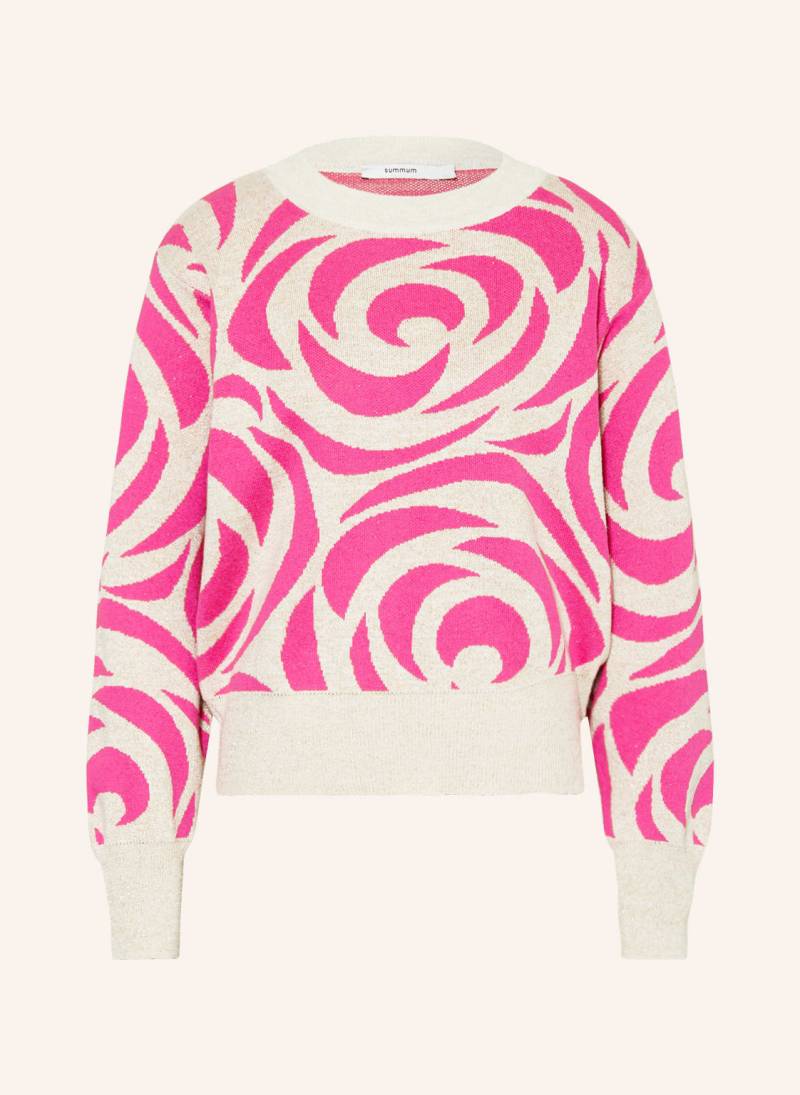 Summum Woman Pullover Mit Glitzergarn pink von summum woman