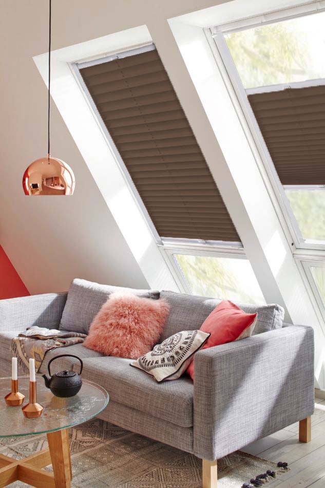 sunlines Dachfensterplissee »Classic Style Crepe«, Lichtschutz, verspannt, mit Führungsschienen von sunlines