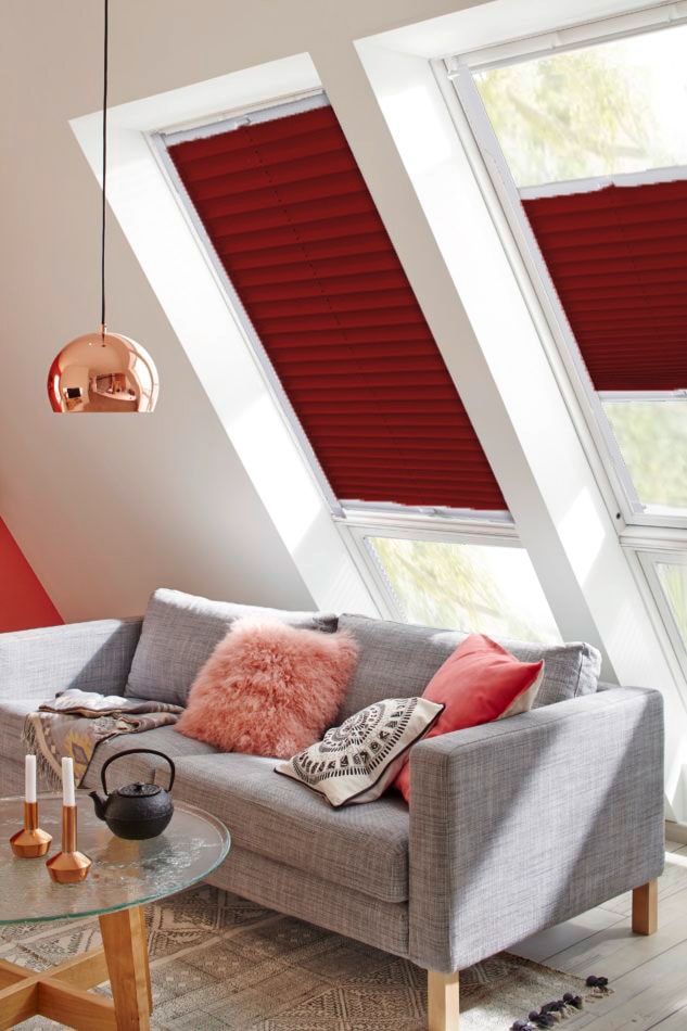 sunlines Dachfensterplissee »Classic Style Crepe«, Lichtschutz, verspannt, mit Führungsschienen von sunlines