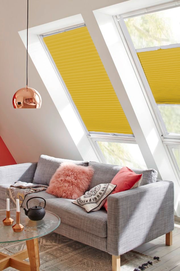 sunlines Dachfensterplissee »StartUp Style Honeycomb VD«, abdunkelnd, verspannt, mit Führungsschienen von sunlines